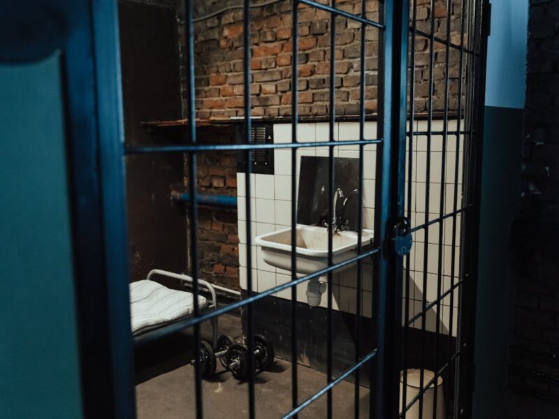 blue prison cell